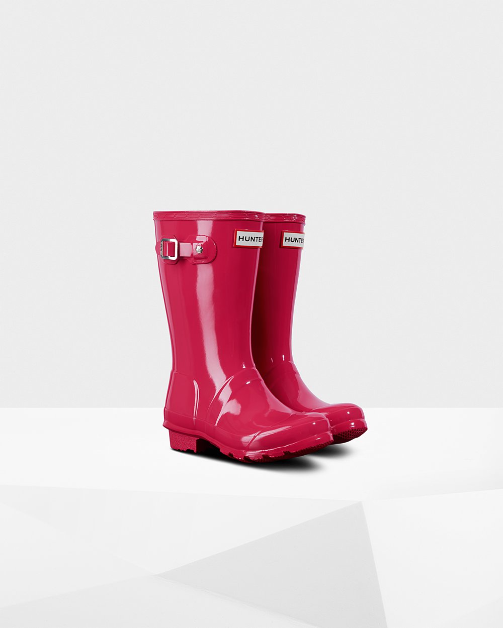Botas De Agua Hunter Niños Rosas Original Big Gloss 051946-PQZ